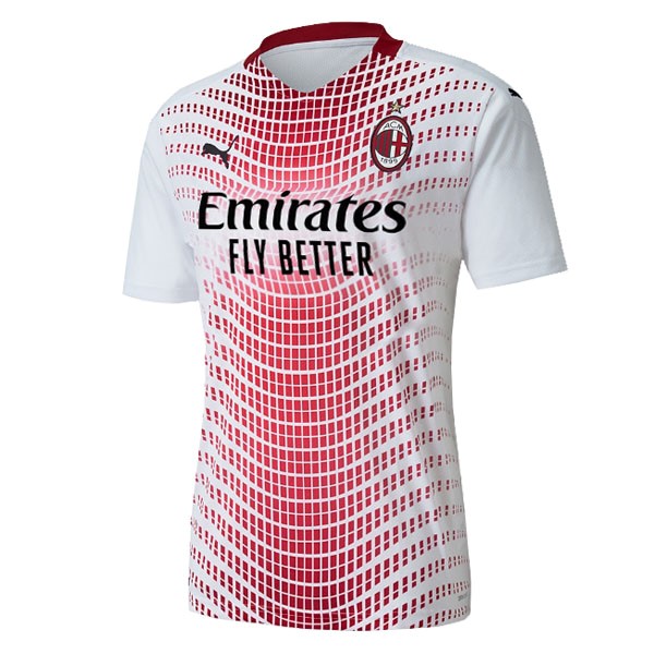 Camiseta AC Milan Replica Segunda Ropa Mujer 2020/21 Blanco